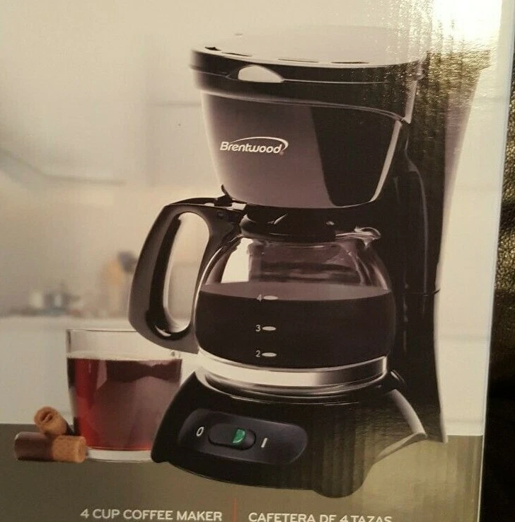 Brentwood Appliances TS 214 Coffee Maker 4 Cup Black Or White