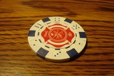 FIREMAN FIRE Department 3D design Poker Chip,Golf Ball Marker,Card Guard  w/r 