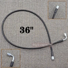 New Oil Feed Line For Turbo Black Stainless steel Braided 3AN 36"