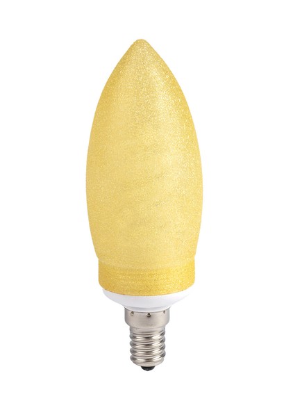 Paulmann Energiesparlampe Kerze 7W E14 Warmweiß Bernstein Eiskristall (880.65)-image