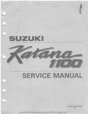 3 Hole Punch Service Work Shop Repair Manual 88-93 Suzuki GSX1100 Katana 1100