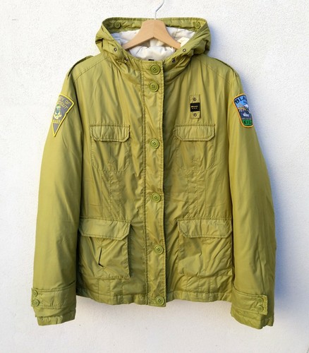 Giubbotto BLAUER Uomo M Piumino con cappuccio Giubbino Giacca Invernale  Verde | eBay