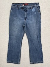 Zena Vintage Jeans Women Size 16 Blue Medium Wash Bootcut Large Button High Rise