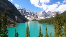 Landscape nature mountains canada banff national park Custom Gaming Mat Desk