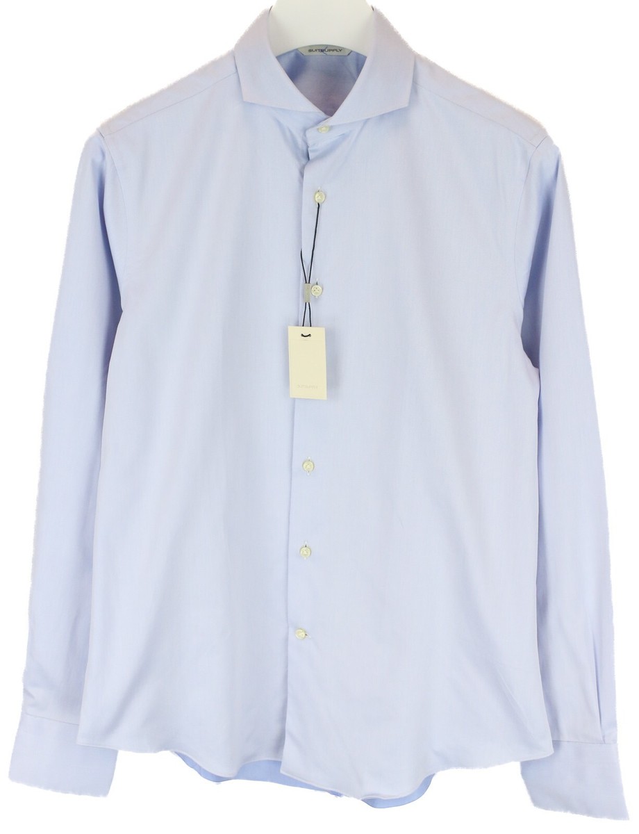 SUITSUPPLY Extra Slim Fit Formal Shirt Men's XS Cutaway Collar Button Up