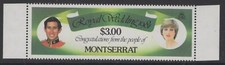 MONTSERRAT SG513aw 1981 $3 ROYAL WEDDING WMK INVERTED MNH