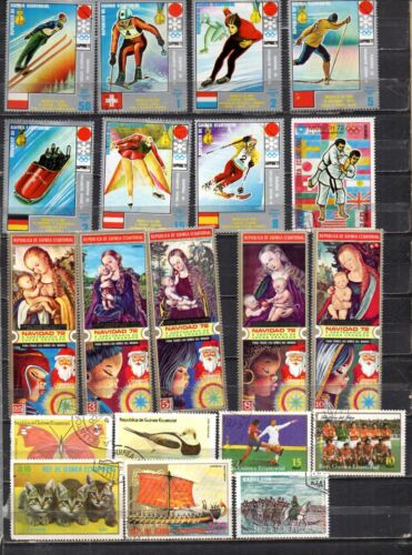 EQUATORIAL GUINEA. COLLECTION BUILDER OF 225 ALL DIFFERENT. BIRDS, SPORTS, ETC - Picture 2 of 8