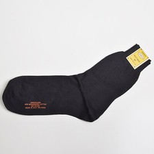 1950s Deadstock Black Cotton Socks VTG Mens Hosiery Thin Rib Knit Lightweight