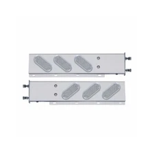 Stainless Rear Mud Flap Hanger Clear Oval LED Lights Spring Loaded 2-1/2"