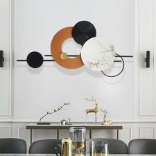 3D Metal Wall Art Decor Round Wall Accents Dinning Room Luxury Wall Sculptures