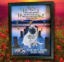 PET PHOTO CLOCK. MANY TO CHOOSE FROM. CLOCKS ALSO MADE USING A PHOTO OF YOUR PET