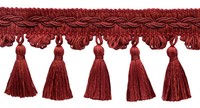 GerüSchte Quasten-Fransenborte VTF035 VNT22 Ziegelrot 5 Yards