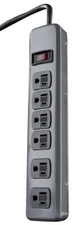 NEW Woods 41386 6-Outlet Gray Power Strip with 5 Foot  Cord  7226020 