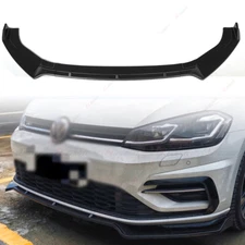 For Golf MK7 MK7.5 GTI 14-19 Carbon Style Front Bumper Lip Spoiler Chin Splitter
