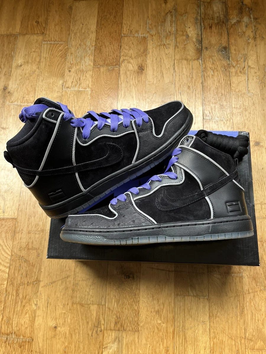 Nike Dunk High Elite SB Black Purple Box Uk7 Us8 2016 Brand New