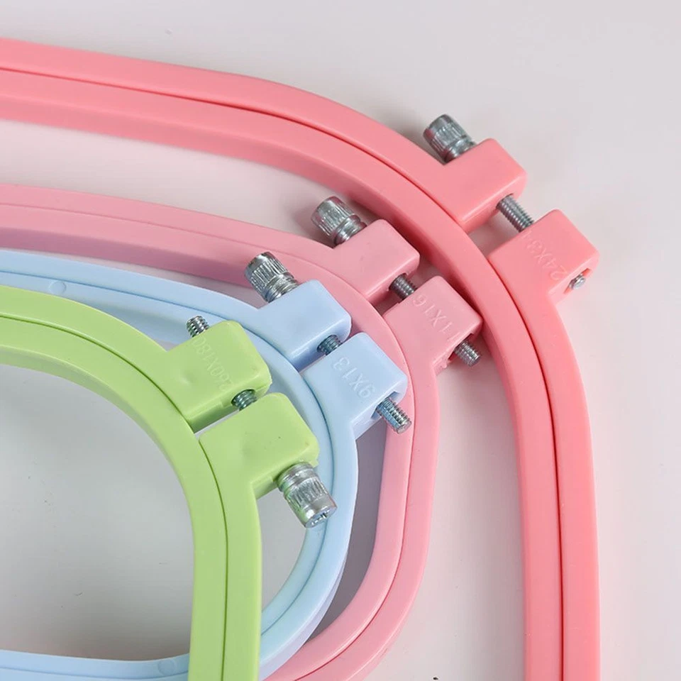 1X DIY Square Cross Stitch Ring Cross Stitch Loop Stretch Tool Embroidery Hoops - Image 4 of 4