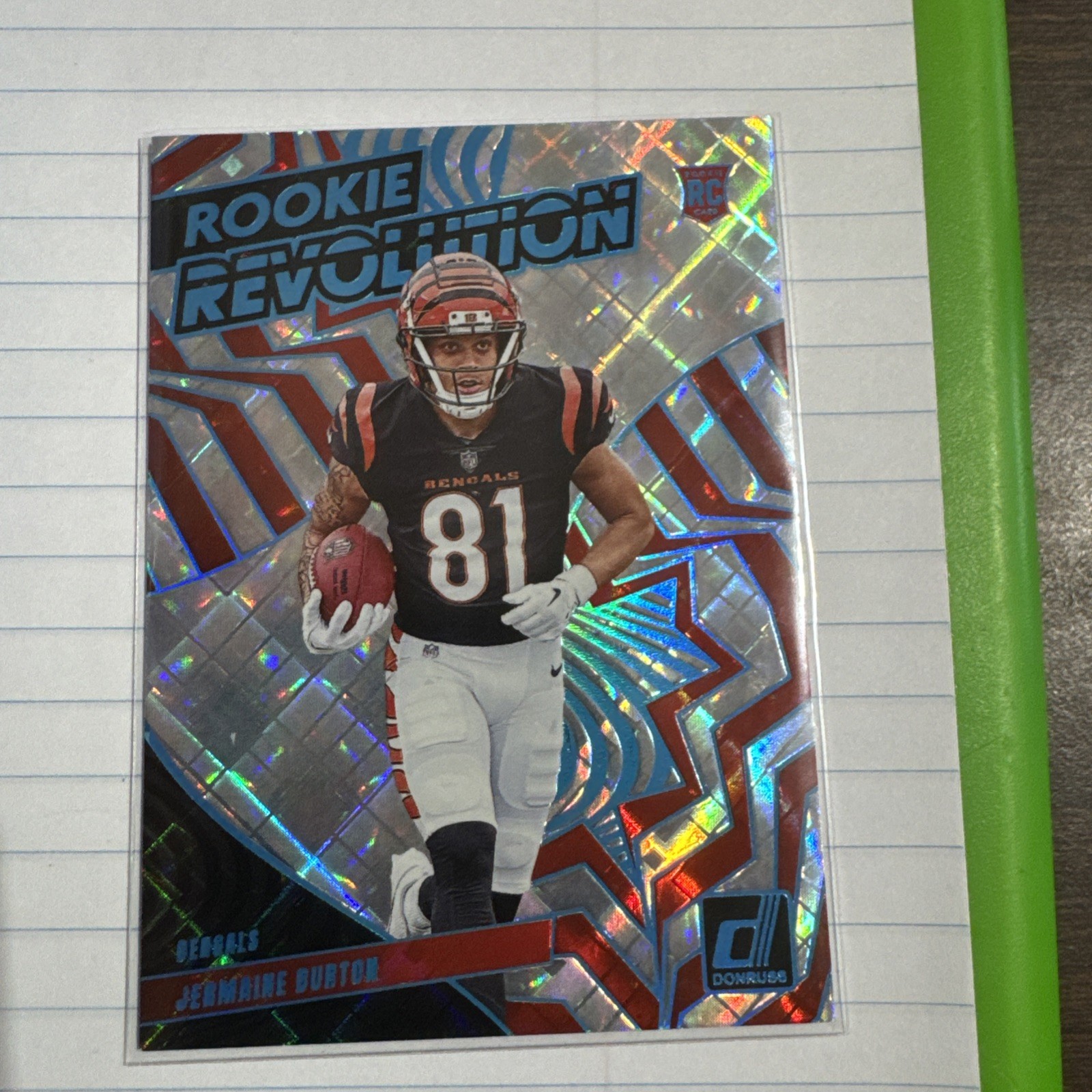 2024 Donruss Jermaine Burton RC Rookie Revolution Cubic #38 Bengals #d 25/50