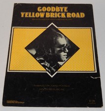 Elton John Goodbye Yellow Brick Road Vintage 1973 Sheet Music Dick James Music