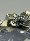 Coro Silver Tone Flower Brooch Raised 3D Designer Pin Signed Vintage Coro Unique — photo 8