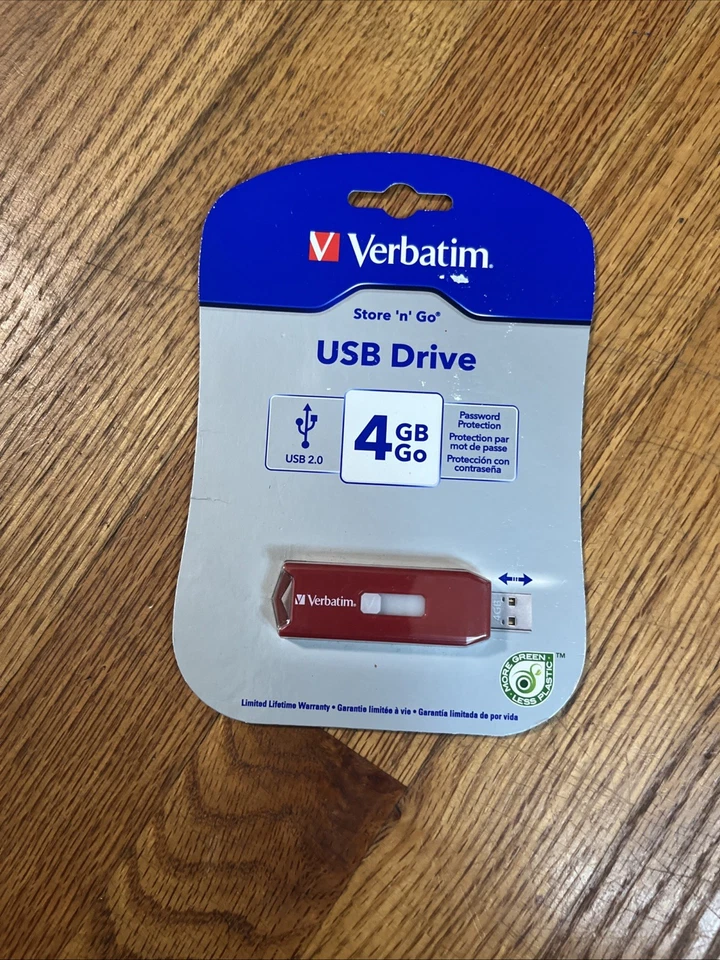 Verbatim 4GB Store 'n' Go USB 2.0 Flash Drive - Red 95236 - brand new in package - Image 3 of 4