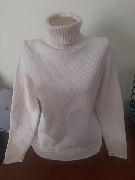 Women Zanone Turtleneck White Wool 38 / M / 46