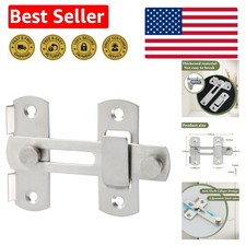 Versatile 4" Latch for Sliding Doors  Barn Gates - Brushed Nickel Finish