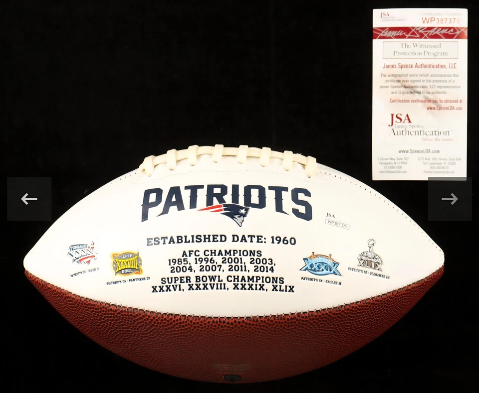 Martellus Bennett #88 Firmado New England Patriots Logo Fútbol (JSA COA) Foto 2 de 2