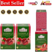 Image of Delicious Raspberry & Pomegranate Green Tea | Caffeinated | 20 Teabags x 2