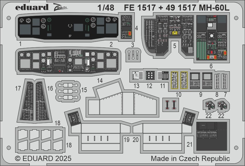 Eduard EDFE1517 Sikorsky MH-60L Black Hawk 1:48