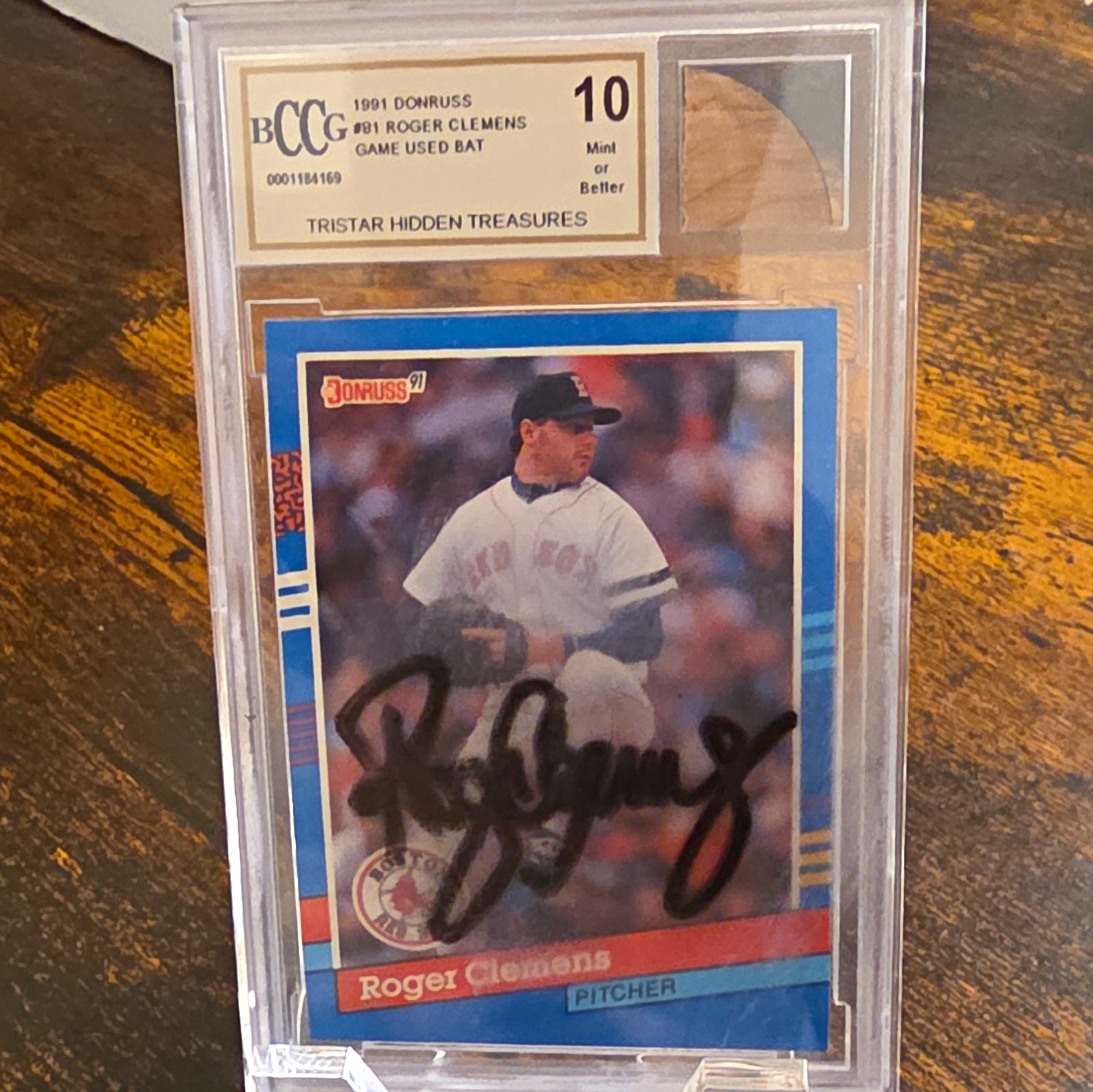 Donruss 1991 Roger Clemens Red Sox #81 Hard Signed Auto BAS 0001184169