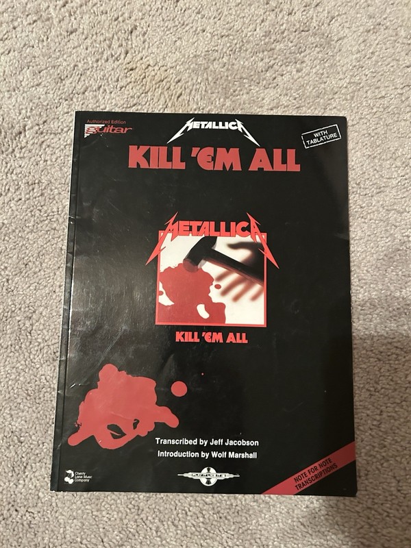 Metallica Kill Em All Guitar Tab Music Book Cherry Lane Music