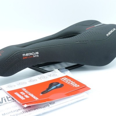 Fahrradsattel Wittkop Medicus AirFlow Small MTB Rennrad Memory Foam Schwarz