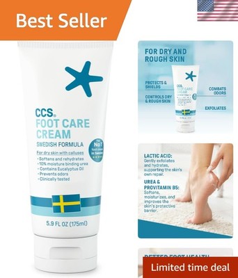 10% Urea Foot Cream, Clinically Tested to Prevent Cracked Heels and Calluses