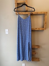 Reformation Crimini Midi Dress in Eve Blue Floral Women's Size 4