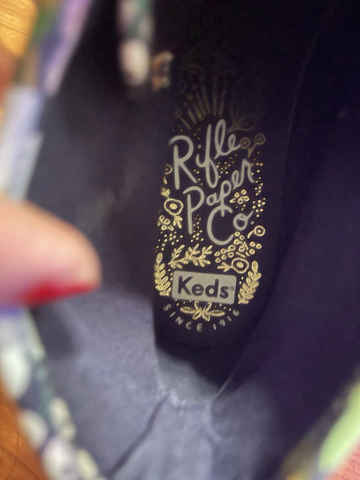 Keds x Rifle Paper Co. High Top Floral Sneakers – Women’s Size 8 - Image 4 of 4