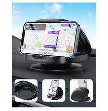 Phone Mount for Car, 360 Rotatable Dashboard Horizontal Vertical Viewing