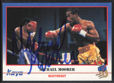 *AUTHENTIC SIGNED* MICHAEL MOORER 1991 KAYO BOXING CARD #207 HEAVYWEIGHT