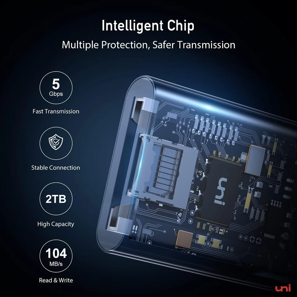 uni SD Card Reader, High-Speed USB 3.0 to Micro Adapter, Grey  - Image 3 of 4