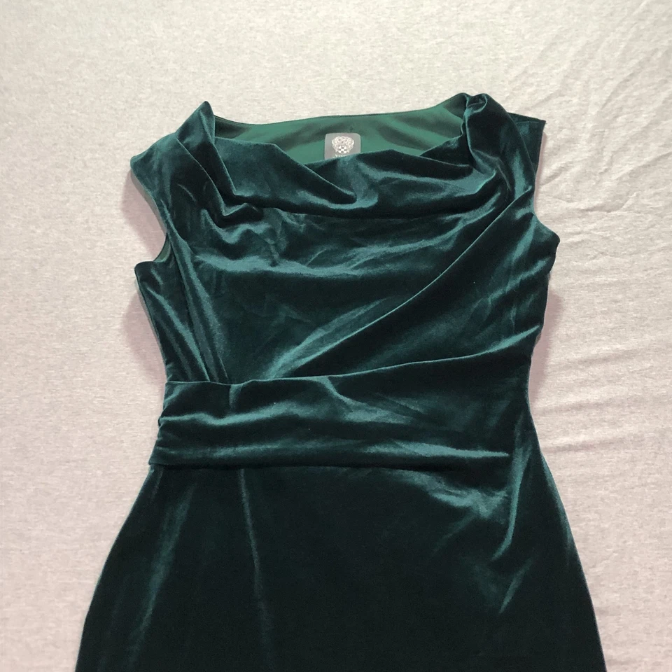 Vince Camuto Velvet Sheath Dress Women's 4 Feminine Forest Indie Party Occasion - Image 4 of 4