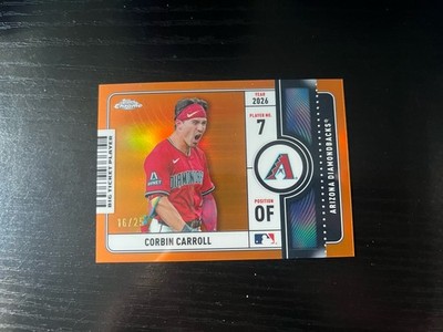 Corbin Carroll 2026 Topps Chrome Big Ticket Player Orange 16/25 Diamondbacks