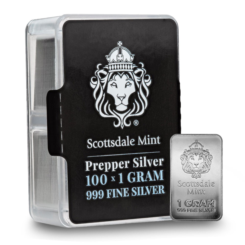 100 Gram Scottsdale Mint Silver Prepper Box (100 x 1g Bars) | eBay