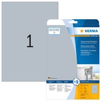 Herma Typenschild-Etiketten 4593 Silber 210,0 X 297,0 Mm, 10 Blatt