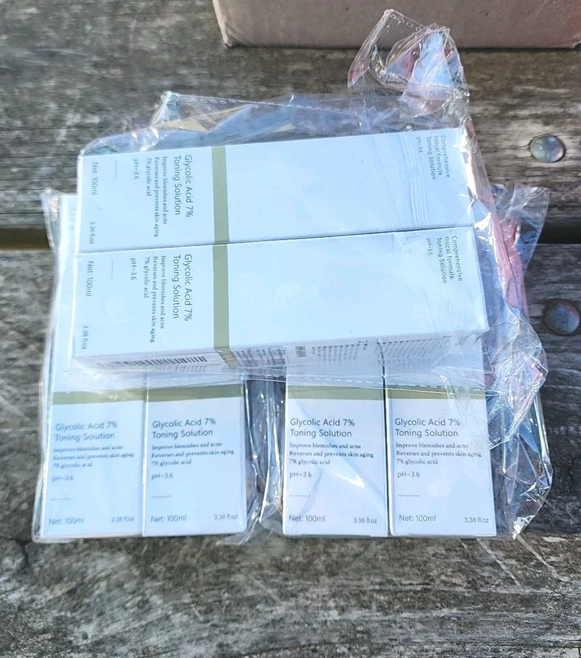 Paquete de 6 soluciones tónicas rejuvenecientes con ácido glicólico 7 % 100 ml cada una Ex 2027 Foto 2 de 3