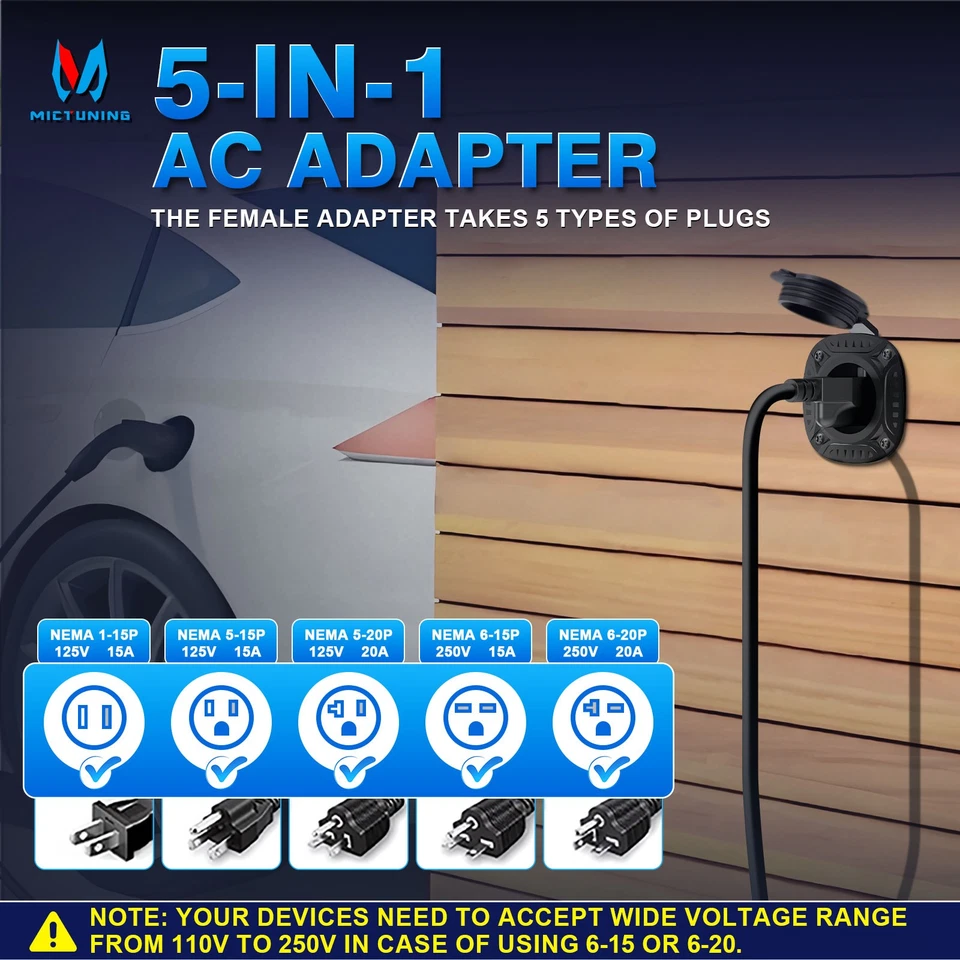 Plugue de porta CA 20Amp 125V, 5 em 1 RV Shore plugue de entrada de energia adaptador T-B com serra de furo - Imagem 4 de 4