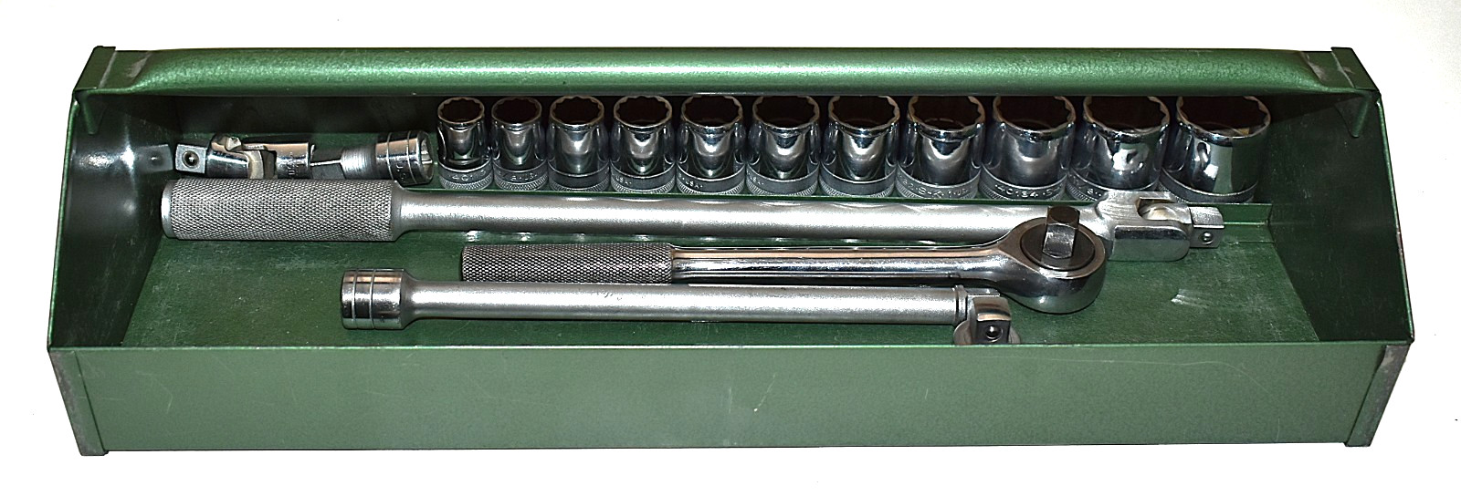 Vintage S-K Wayne 19-inch Tool Box Tray Socket Set Ratchet Breaker Bar Extension
