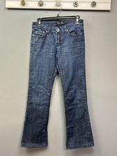 Rock Revival Jeans Juniors 24 Blue Low Rise Stretch Bootcut Denim Pockets