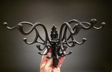 Antique Vintage Style Wall Hook Swivel Folding Coat Hanger Hardware Black Finish