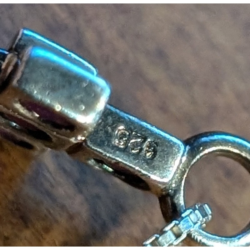 ELLE Signed Tested Ruby Cross Sterling Silver Pen… - image 7