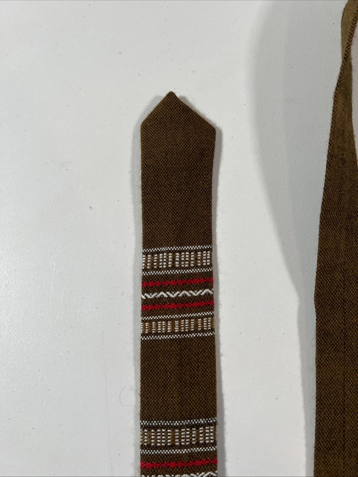 Paracas Alpaca Wool Neck Tie Peru Brown - Image 3 of 4