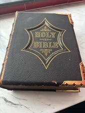 HOLY BIBLE Illustrated National Family Bible With Commentaries Of SCOTT & HENRY